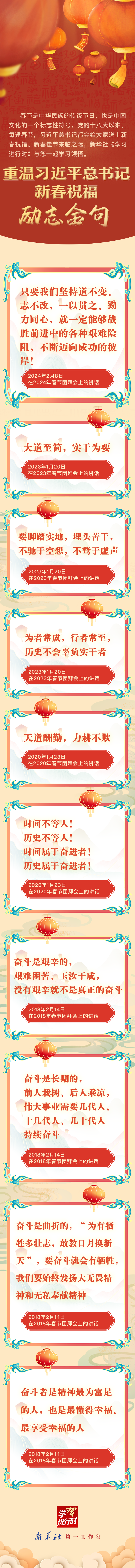 重温习近平总书记新春祝福·励志金句(图1)